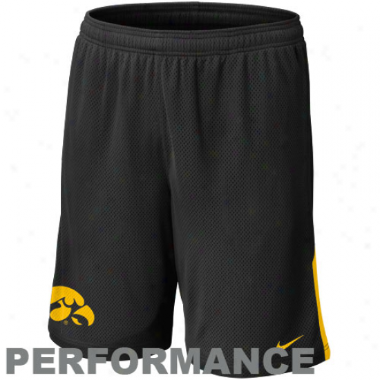 Nike Iowa Hawkeyes Monsrer Mesh Performance Shorts - Black