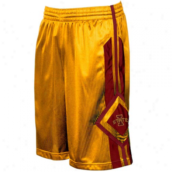 Nike Iowa National Cyclones Gold In Your Face Basketball Shorts