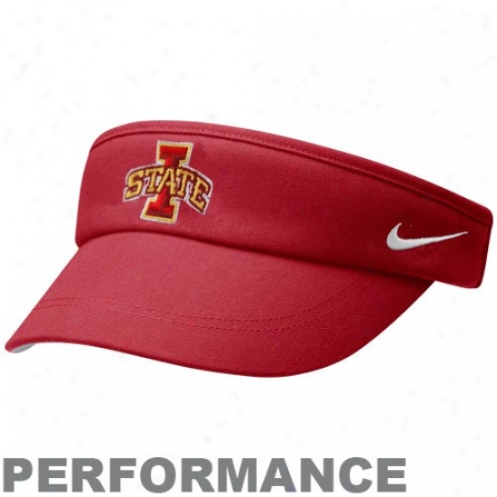 Nike Iowa State Cyclones Red Coaches Performance Adjustable Visor