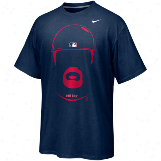 Nike Jason Varitek Boston Red Sox Hair-itage Player T-shirt - Navy Blue