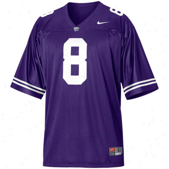 Nike Kansas State Wildcats #8 Replica Football Jersey - Purple