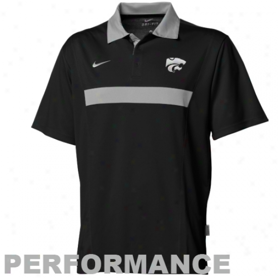 Nike Kansas Commonwealth Wildca5s Murky Coaches Spread Option Performance Polo