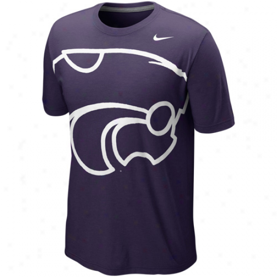 Nike Kansas State Wildcats Blended Graphic Tri-blend T-shirt - Purple