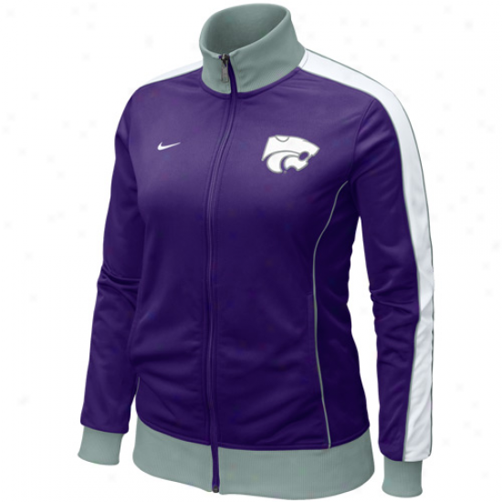 Nike Kansas State Wildcats Ladies Purple Mine's Better Full Zip Track Jacket