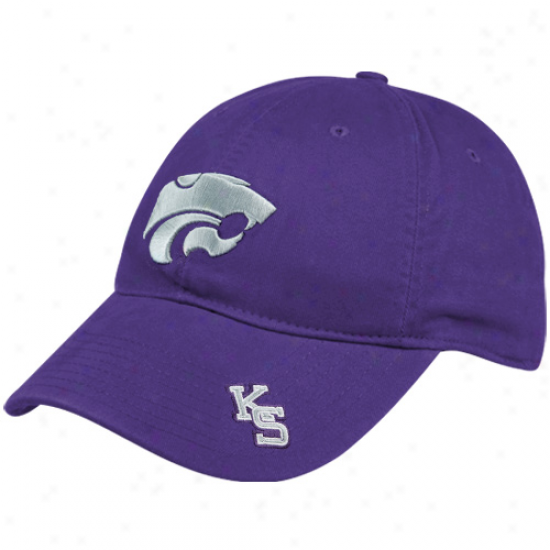 Nike Kansas State Wildcats Purple Heritage 86 Washed Logo Swoosh Flex Hat