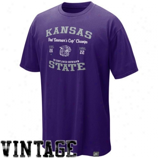 Nike Kansas State Wildcats Purple In-the-books College Vault Organic Washed T-shirt