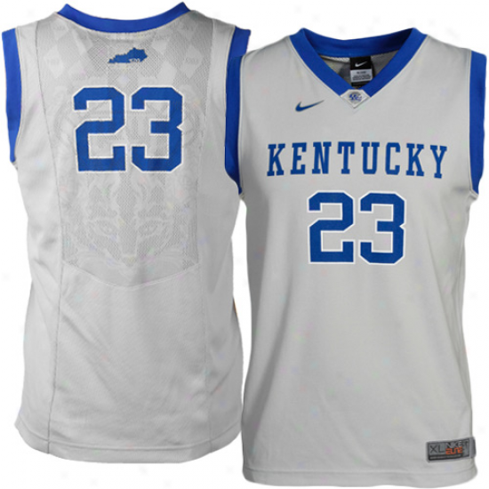 Nike Kentucky Wildcats #23 Youth Elite Replica Basketball Jersey - Gray