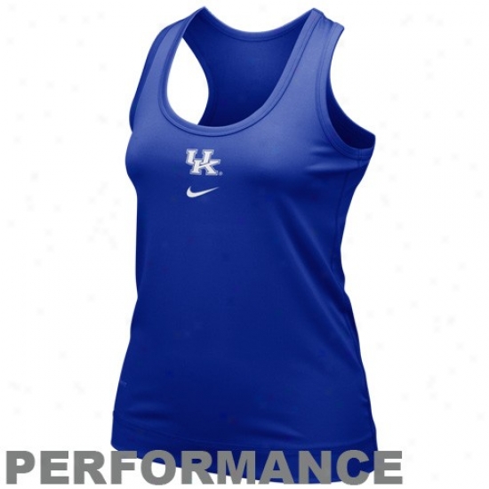 Nike Kentucky Wildcats Ladies Royal Blue Nikefit Racerback Performance Cistern Top