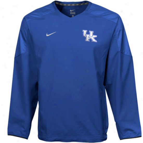 Nike Kentucky Wildcats Royal Blue Acceleration V-neck Pullover Windshirt