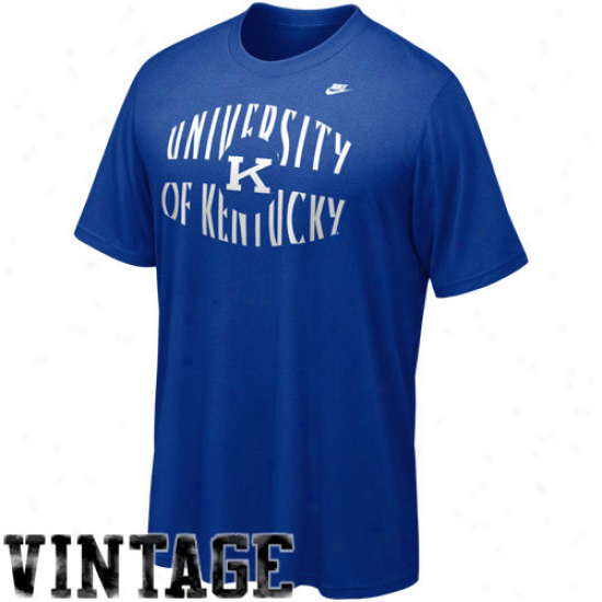 Nike Kentucky Wildcats Royal Blue On Campus Vintage T-shirt