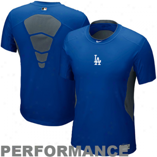 Nik eL.a. Dodgers Pro Combat Hypercool Performance Top - Royal Blue