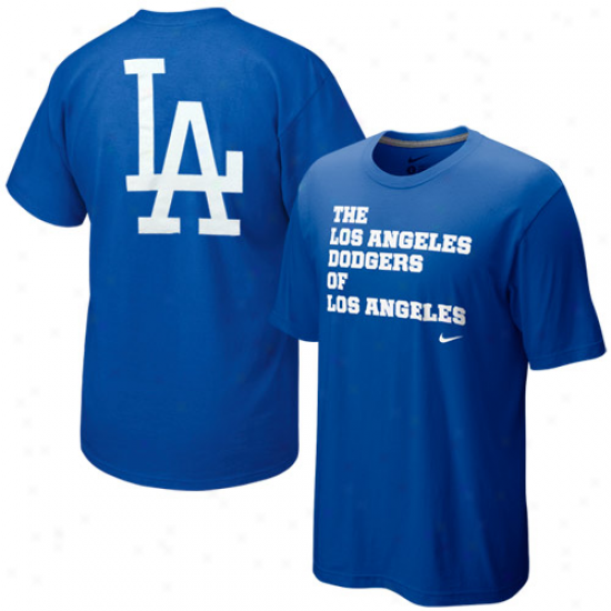 Nike L.a. Dodgers Royal Blue Local T-shirt-