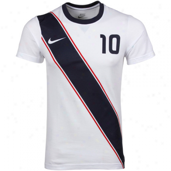 Nike Landon Donovan Usa #10 Franchise Fit Player Ofganic T-shirt - White