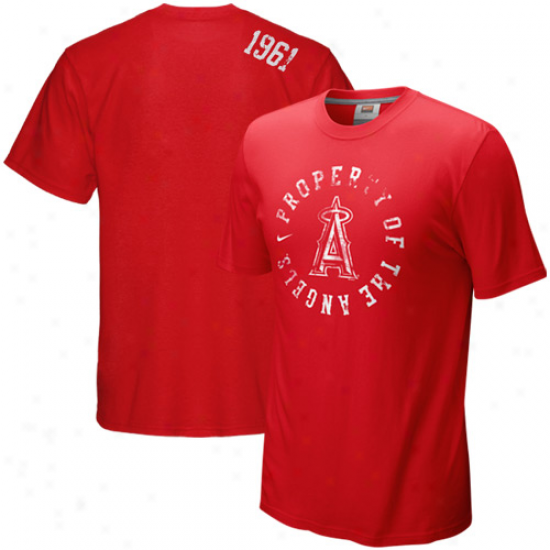 Nike Los Angeles Angels Of Anaheim Red Around The Horn T-shirt