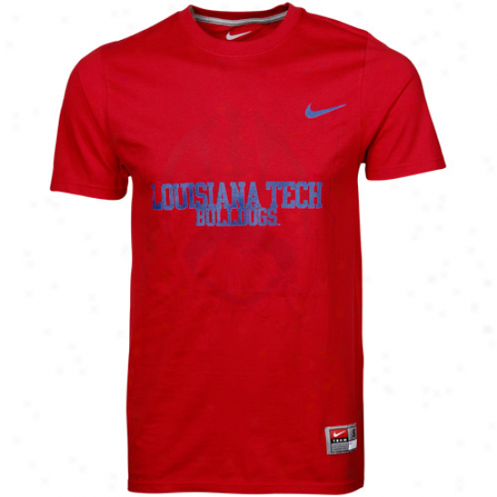 Nike Louisiana Tech Bulldogs Football Custom T-shirt - Red