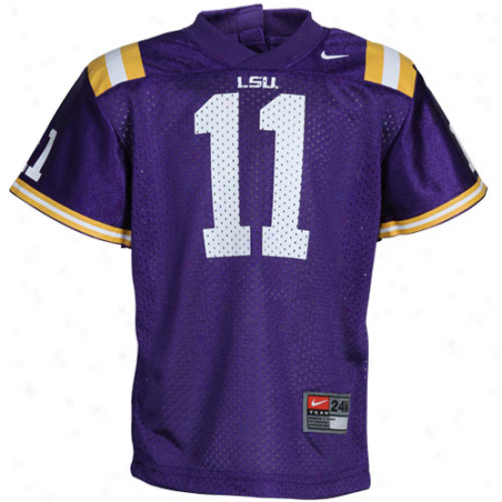 Nike Lsu Tigers #11 Infant Replica Football Jersey - Purple