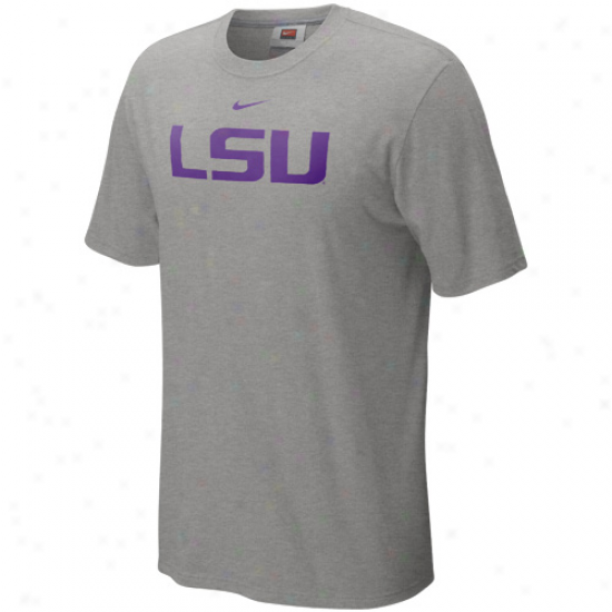 Nike Lsu Tigers Classic Logo T-shirt - Ash