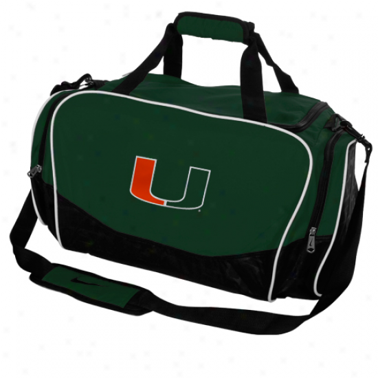 Nike Miami Hurricanes Green Brasilia Medium Duffel Bag