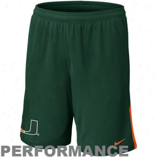 Nike Miami Hurricanes Monster Mesh Performance Shorts - Green