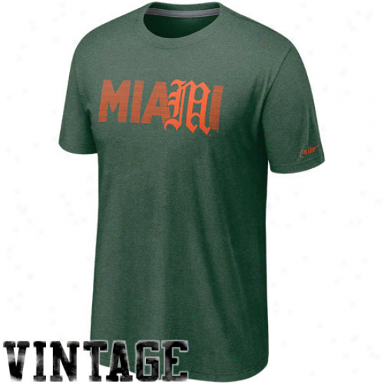 Nike Miami Hurricanes Vault Vintage Heathered T-shirt - Green