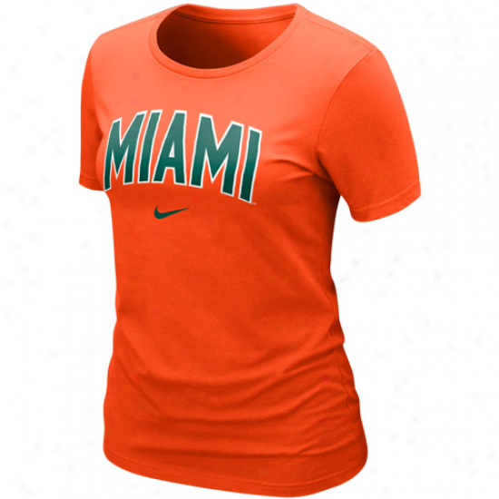 Nike Miami Hurricanes Women's Vault Crew T-shirt - Orange