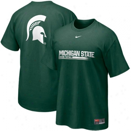 Nike Michigan State Spartans Green Practice T-shirt