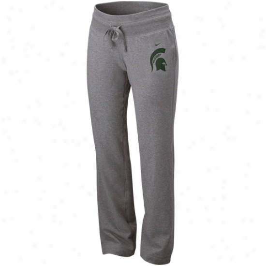 Nike Michigan State Spartans Ladies Ash Glitter Loungin' Stretch Sweatpants