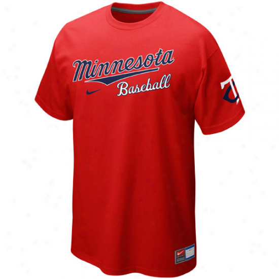 Nike Minnesota Twins Away Practice Premium T-shirt - Red