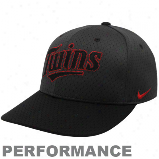 Nike Minnesota Twins Black Mesh Performance Flex Cardinal's office