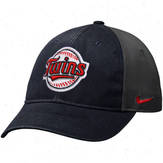 Nike Minnesota Twins Legacy 91 Swoosh Flex Hat - Navy Blue