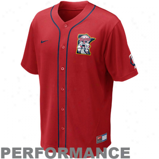 Nike Minnesota Twins Mlb Performance Jersey - Red