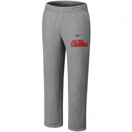 Nike Mississippi Rebels Ash Classic Fleece Pants