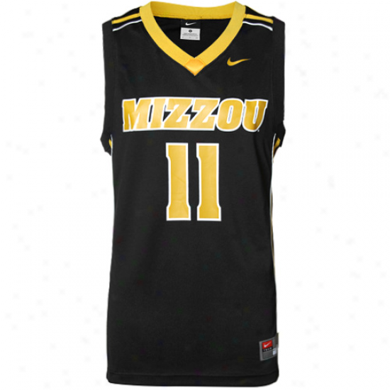 Nike Missouri Tkgers #11 Replica Basketball Jersey - Black