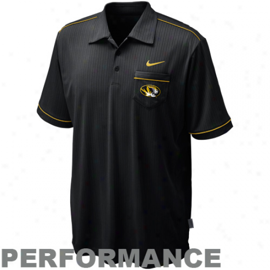 Nike Missouri Tigers Black Conference Performance Polo