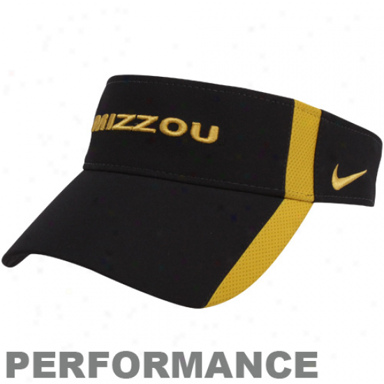 Nike Missouri Tigers Negro Endzone Performance Visor