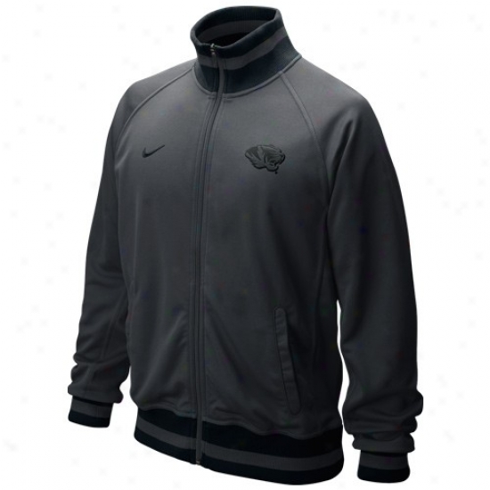 Nike Missouri Tigers Graphite Full Zip Collegiate Fast Track Jacket