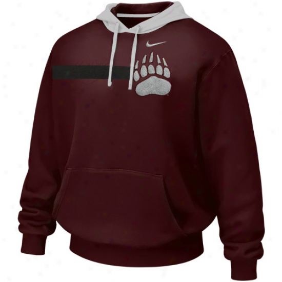 Nike Montana Grizzlies Maroon Bump 'n Run Hoodie Seeatshirt