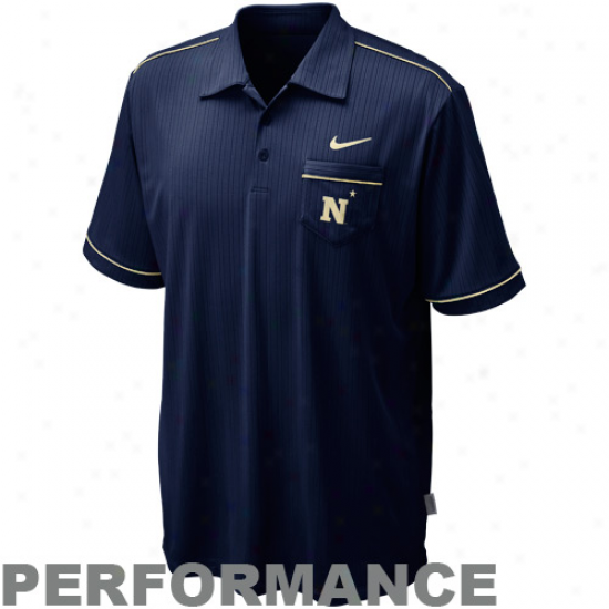 Nike Navy Midshipmen Navy Blue Conference Performance Polo