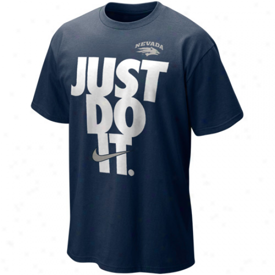 Nike Nevada Wolf Compress Just Do It T-shirt - Ships of war Blue