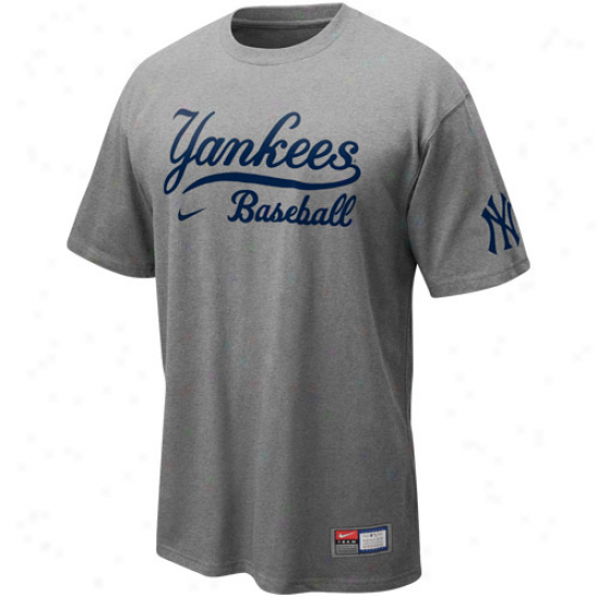 Nike New York Yankees Ash Mlb Practice T-shirt