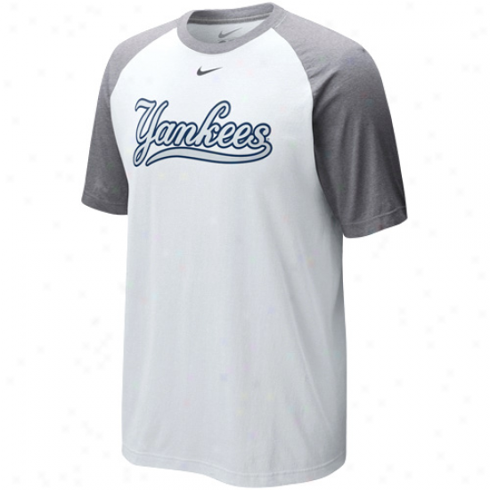 Nike Starting a~ York Yankees White Cup Of Coffee Raglan T-shirt