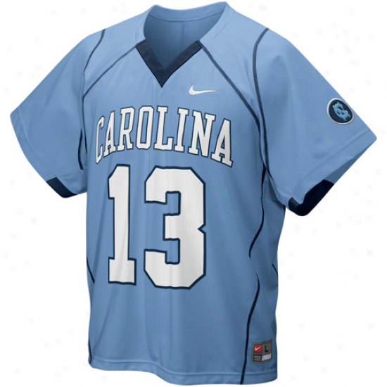 Nike North Carolina Tar Heels (unc) #13 Replica Lacrosse Jersey-carolina Blue