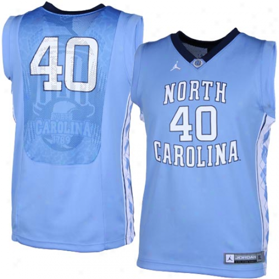 Nike North Carolina Tar Heels (unc) #40 Youth Elite Re0lica Basketball Jersey - Carolina Blue