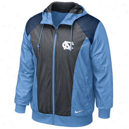 Nike North Carolina Tar Heels (un) Carolina Azure Classic Full Zip Hoodie Wind Jacket