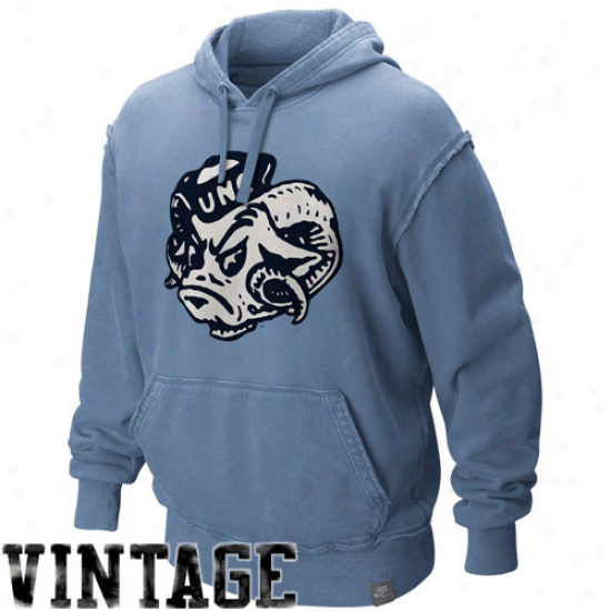 Nike North Carolina Tar Heels (unc) Carolina Blue Vault Vintage Washed Organic Pullover Hoody Sweatshirt