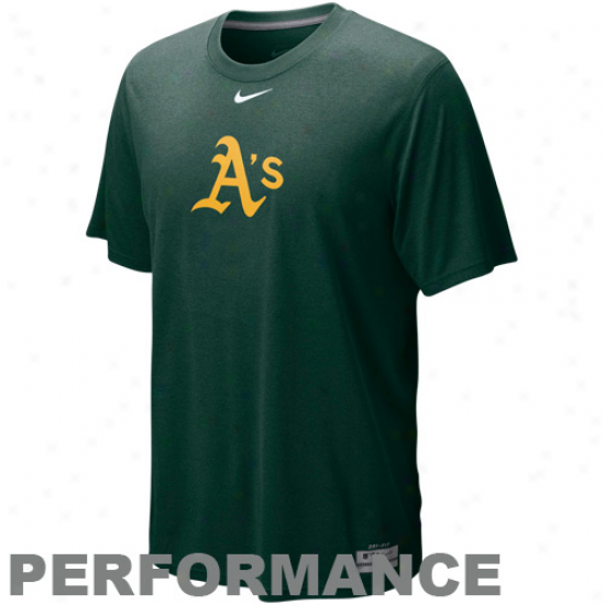 Nike Oakland Athletisc Green Dri-fit Logo Legend Performance T-shirt