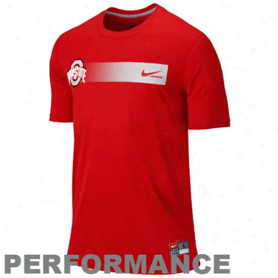 Nike Ohio State Buckeyes Lacrosse Legend Performance T-shirt - Scarlet