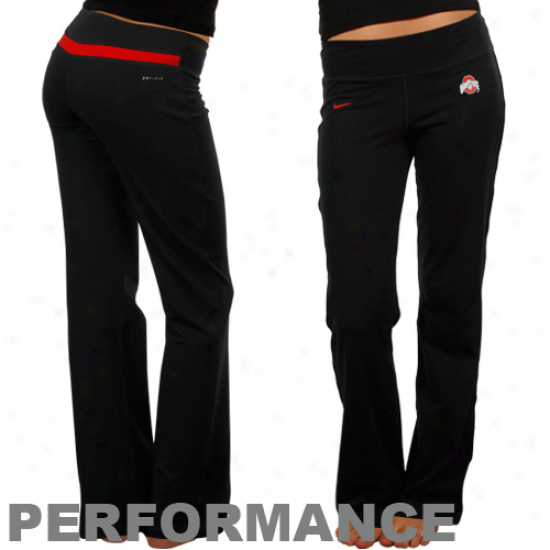 Nike Ohio State Buckeyes Ladies Black Be Strong Performance Panst