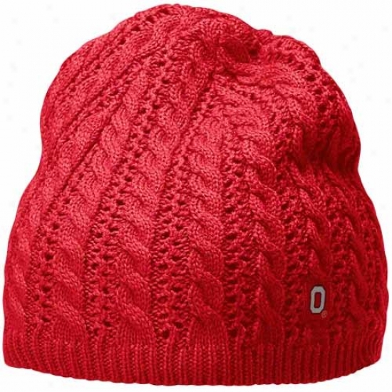 Nike Ohio State Buckeyes Ladies Scarlet Cable Knit Beanie