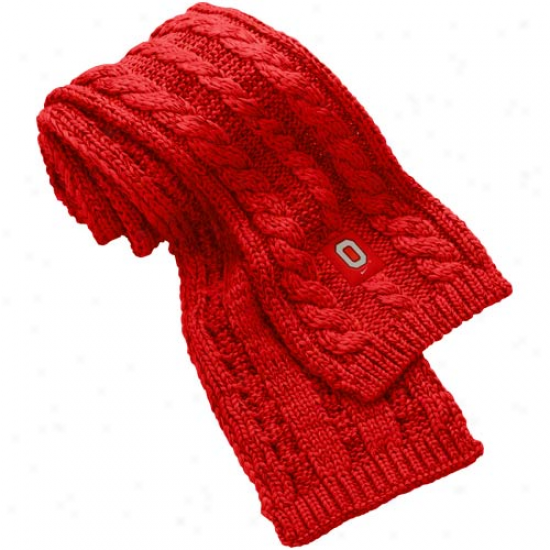 Nike Ohio State Buckeyes Ladies Scarlet Woven Knit Scarf